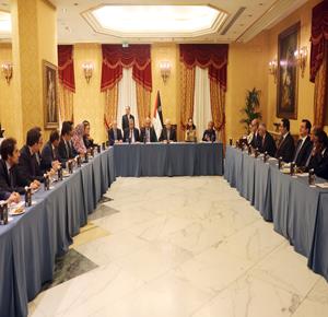 الرئيس محمود عباس، يستقبل  السفراء العرب المعتمدين لدى إيطاليا