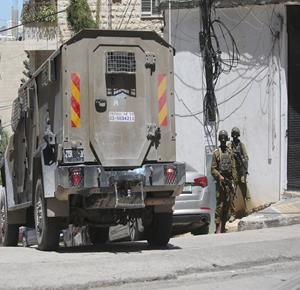  قوات الاحتلال الاسرائيلي خلال اقتحام مدينة نابلس 