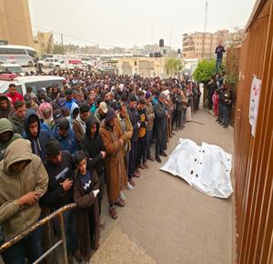 وداع وتشييع شهيدين في خان يونس جنوب قطاع غزة