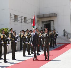 مراسم استقبال وتقبل أوراق اعتماد ممثل الاتحاد الأوروبي لدى دولة فلسطين السيد أندرياس فيدلر