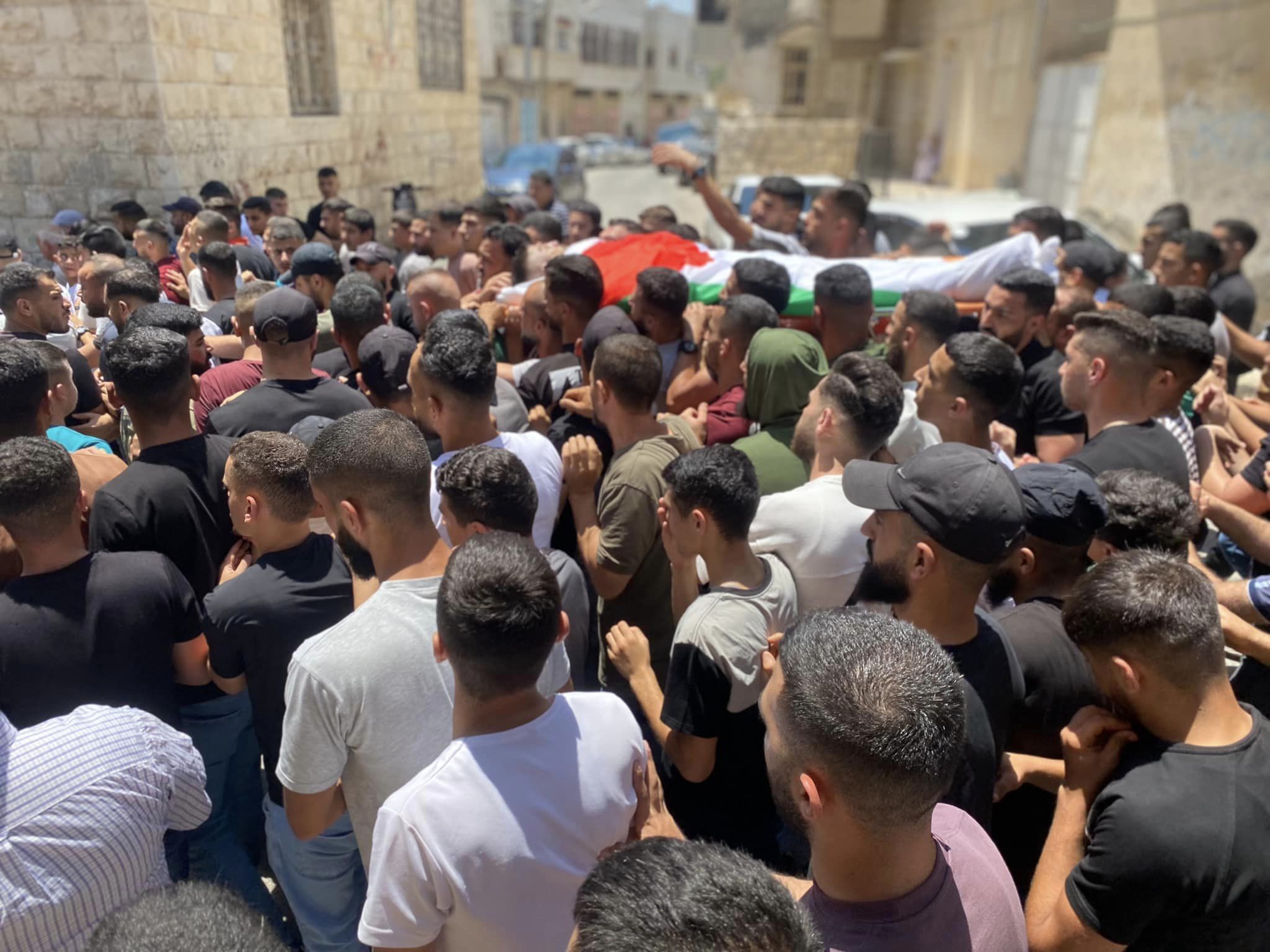 من تشييع جثامين الشهداء. (تصوير ثائر أبو بكر/وفا)