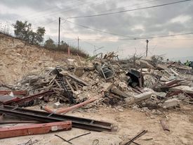 المنزل الذي هدمه الاحتلال في سبسطية