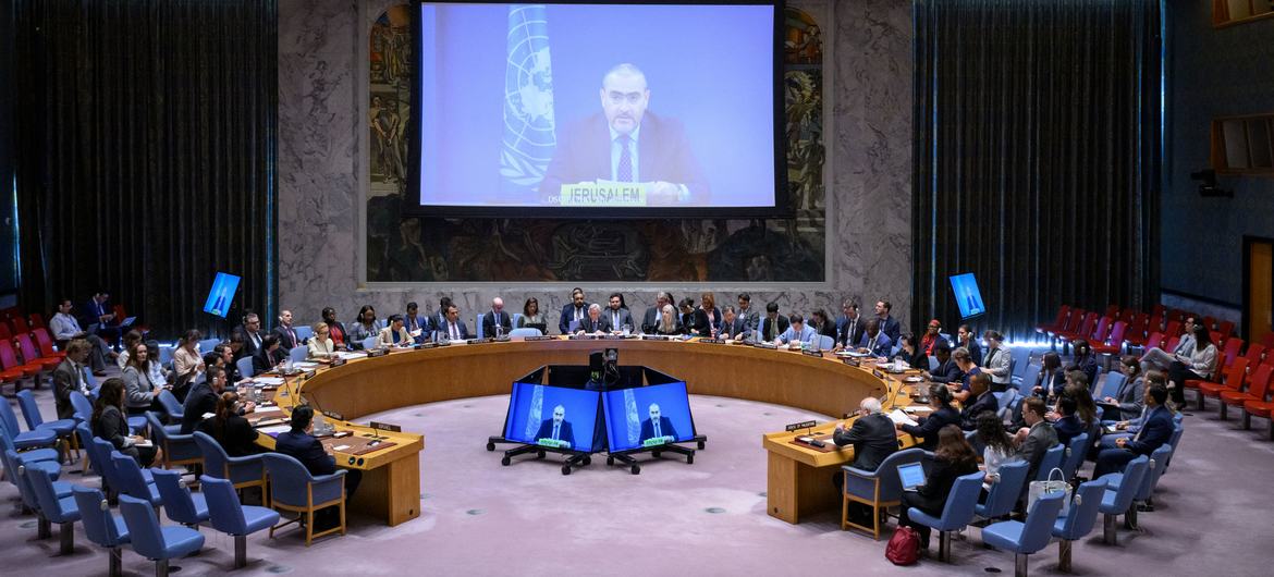 نائب منسق الأمم المتحدة لعملية السلام في الشرق الأوسط يتحدث أمام أعضاء مجلس الأمن الدولي (الأمم المتحدة)