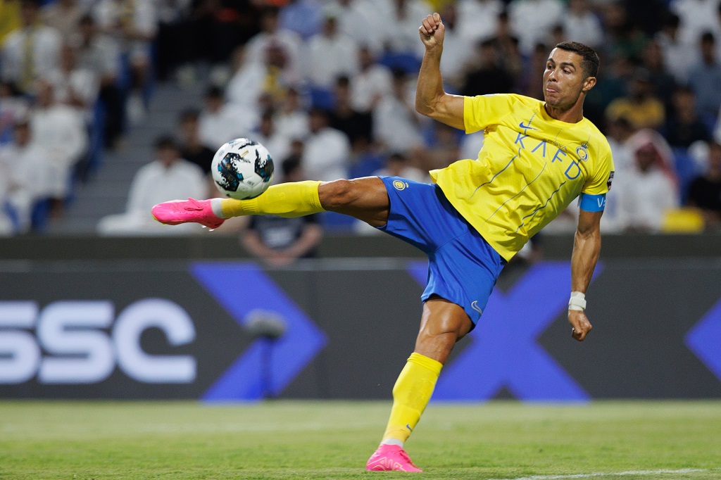 البرتغالي كريستيانو رونالدو نجم فريق النصر السعودي (تصوير: أ ف ب)