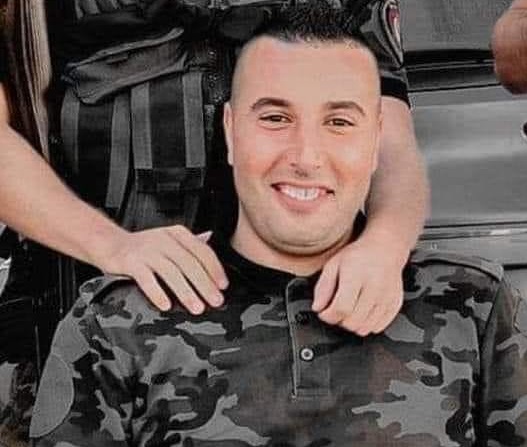 الضابط في الأمن الوطني محمد جمال عمور الذي أصيب أثناء مهمة ملاحقة خارجين عن القانون شرق نابلس