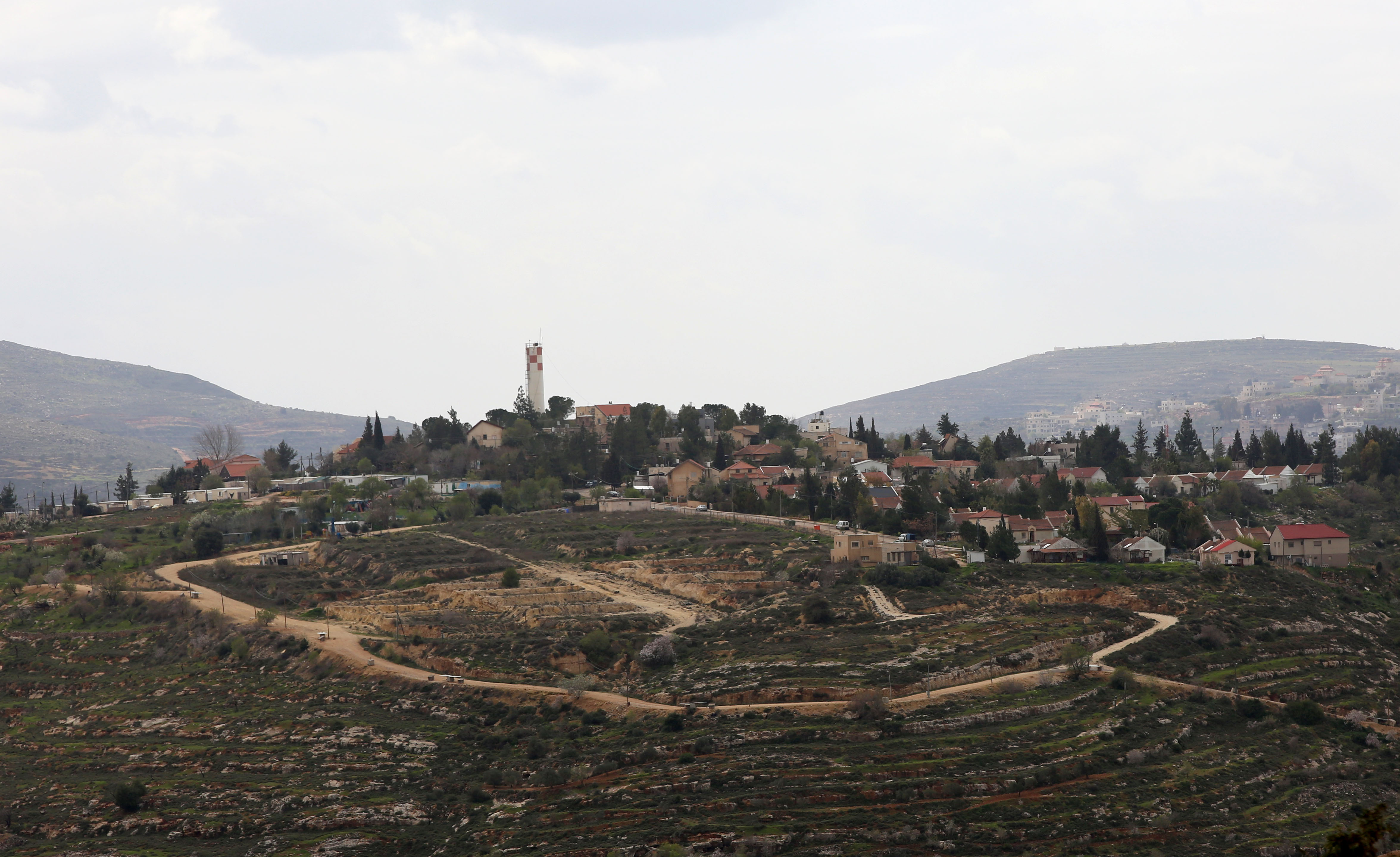 مستوطنة " شيلو" المقامة على أراضي قرية جالود جنوب شرقي نابلس ( عدسة: ايمن نوباني/وفا)