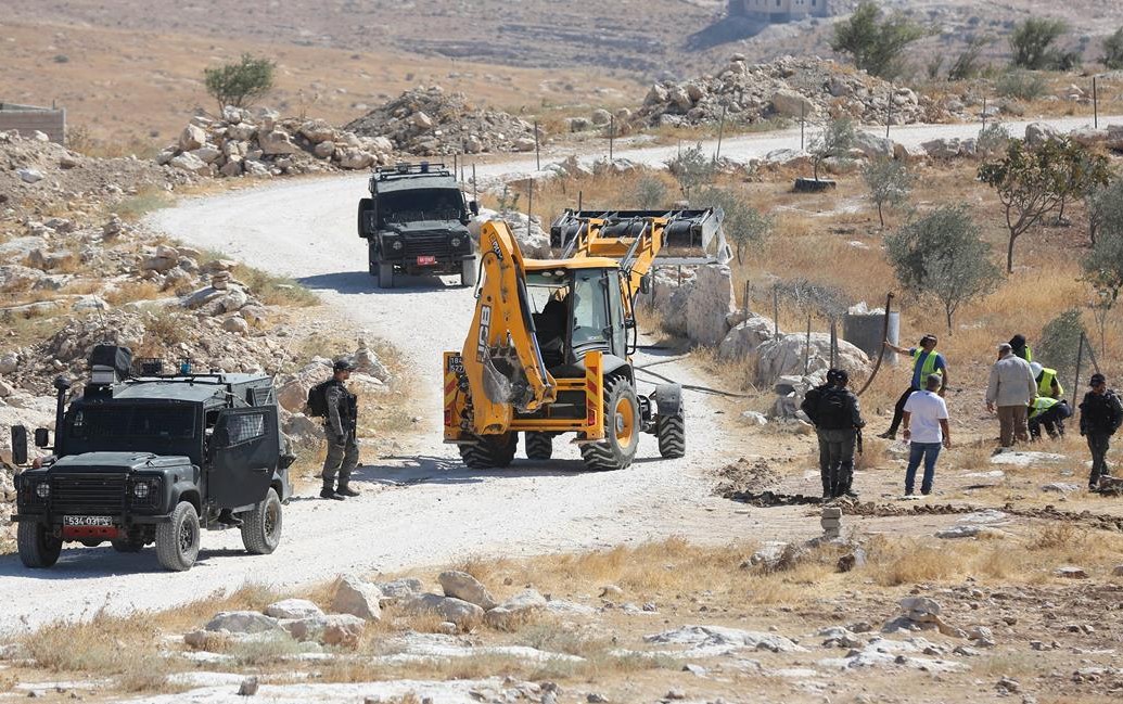 قوات الاحتلال تدمر شبكة مياه منطقة الجوايا في يطا جنوب الخليل (وفا)
