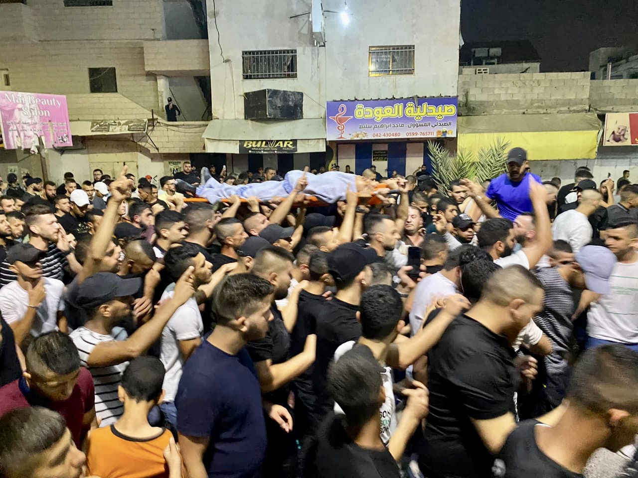 جانب من مسيرة التنديد باقتحام الاحتلال مخيم جنين (تصوير: ثائر أبو بكر/ وفا)