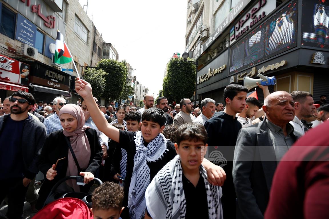 جانب من المسيرة (تصوير: شروق زيد/ وفا)