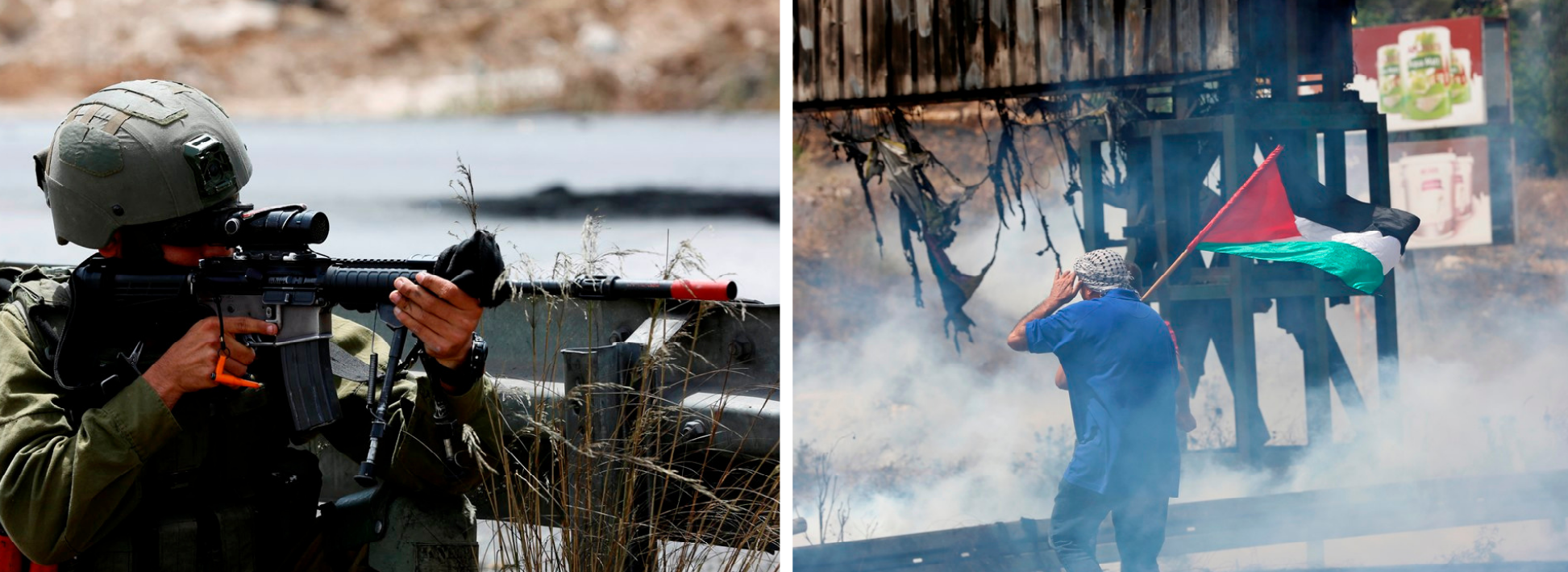 من المواجهات على حاجز حوارة جنوب نابلس (عدسة: أيمن نوباني/وفا)