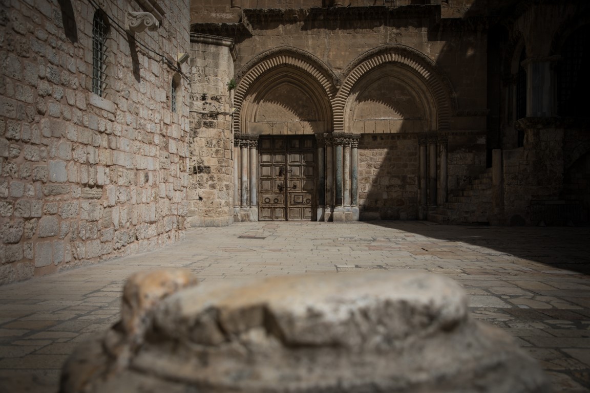 أبواب كنيسة القيامة مغلقة. (صورة أرشيفية)