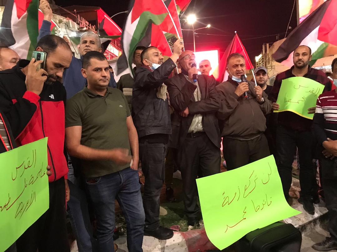 جانب من الوقفة في جنين. عدسة: ثائر أبو بكر "وفا"