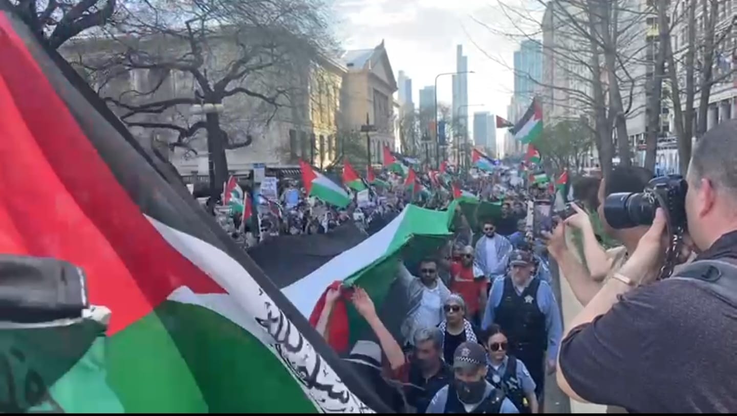 جانب من التظاهرة