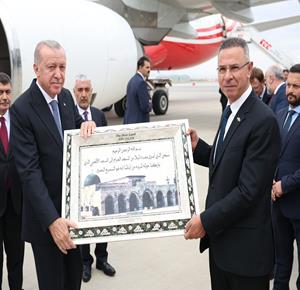 السفير مصطفى يلتقي الرئيس أردوغان مودعًا مع انتهاء مهمته في تركيا