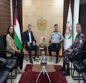اللواء ثوابتة ووفد من "الوكالة الألمانية للتعاون الدولي" يبحثان دعم وتعزيز قدرة الدفاع المدني